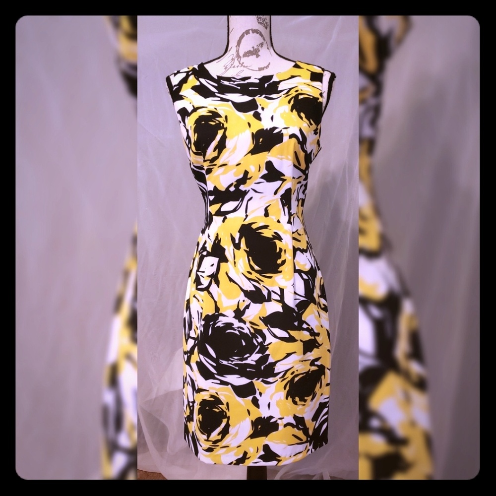Modern print sleeves dress